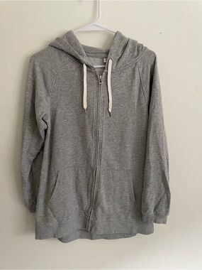GAP Light Gray Hooded Zip Sweatshirt